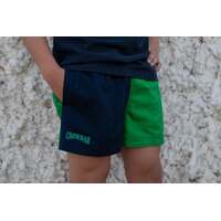 Crowbar Mens Andy Harlequin Drill Short (GS311M) French Navy/Emerald