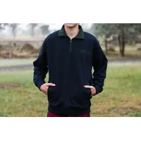 Crowbar Mens 1/2 Zip Jumper (CBZCJN) French Navy/Heritage Green