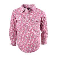 Hard Slog Childrens Bethany Half Placket L/S Shirt (H2W7101056) Pink