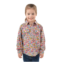 Hard Slog Childrens Austin Half Button L/S Shirt (H3W7101167) Multi [SD]