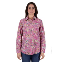 Hard Slog Womens Naoma Full Button L/S Shirt (H4W2101142) Pink
