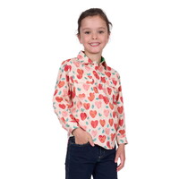Hard Slog Childrens Mira Half Button L/S Shirt (H5S7101155) Multi