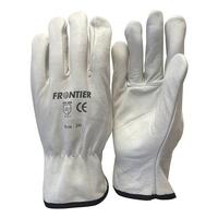 Mack Frontier Standard Cowgrain Rigger Gloves (FRRIGGSTDWW) White 
