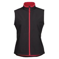 JB's Womens PDM Three Layer Softshell Vest (3WSV1BC) Black/Red [SD]