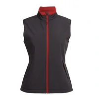 JB's Womens PDM Three Layer Softshell Vest (3WSV1GC) Charcoal/Red [SD]