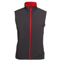 JB's Mens PDM Three Layer Softshell Vest (3WSVGC) Charcoal/Red [SD]