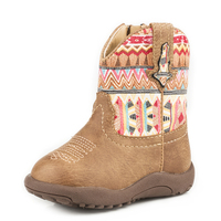 Roper Infant Cowbabies Azteca Western Boots (16226032) Tan/Aztec [GD]