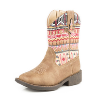 Roper Toddler Azteca Western Boots (17226032) Tan/Aztec
