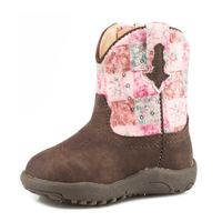 Roper Infant Cowbaby Floral Shine Western Boots (16226046) Brown/Pink