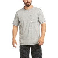 Ariat Mens Rebar Workman Logo S/S T-Shirt (10035400) Heather Grey [SD]