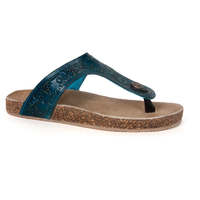 Roper Womens Miranda Tooled Leather Sandals (21607663) Turquoise [SD]