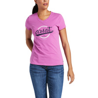 Ariat Womens Authentic Logo S/S T-Shirt (10035434) Meadow Mauve 