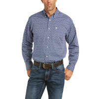 Ariat Mens Fargo Stretch Classic L/S Shirt (10035080) Blue Depths 