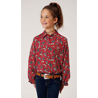 Roper Girls Five Star Collection L/S Shirt (80590062) Red  [SD]