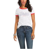 Ariat Womens Blessed Tee (10036641) White/Red Heather