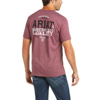 Ariat Mens Quality Boots Tee (10036561) Burgundy Heather