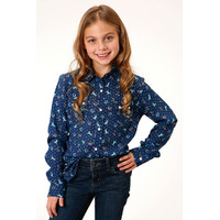 Roper Girls Five Star Collection L/S Shirt (80590049) Blue [SD]
