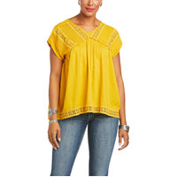 Ariat Womens Shindig Sleeveless Shirt (10036345) Gold Ray