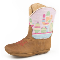 Roper Infant Cowbaby Colourful Cactus Western Boots (16907374) Tan