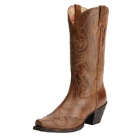 Ariat Womens Round Up D Toe Boots (10015290) Wingtip Sandstorm [SD]
