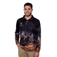 Ariat Mens Fishing Shirt (2001CLSP) Western Cattle Herd [SD]