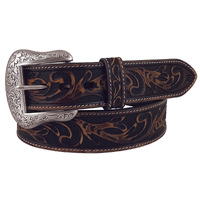 Roper Mens 1 1/2" Belt (8642500) Genuine Tooled Leather Brown [SD]