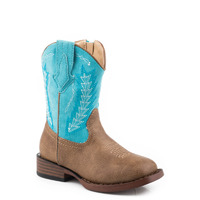 Roper Toddler Cowbaby Billy Boots (17900924) Tan/Turquoise
