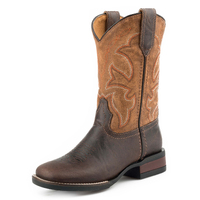 Roper Kids Monterey Western Boots (18911408) Brown/Tan Leather [SD]