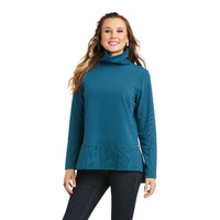 Ariat Womens Real Funnel Sweater (10037341) Eurasian Teal [SD]
