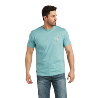 Ariat Mens Glitch T-Shirt (10038182) Oil Blue Heather [SD]