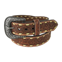 Roper Mens 1.1/2" Belt (8635500) Genuine Hand Tooled Leather