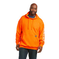 Ariat Mens Rebar Roughneck Pullover Hoodie (10037617) Orange/Black