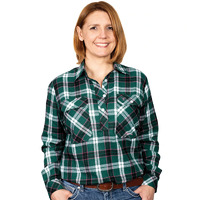 Just Country Womens Jahna Workshirt Flannel (50505225) Green/Pink