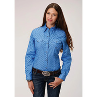 Roper Womens Amarillo Collection L/S Shirt (50225011) Print Blue