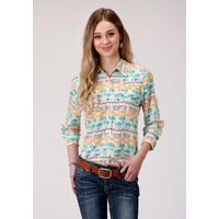 Roper Womens Five Star Collection L/S Shirt (50590262) Print White