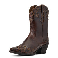 Ariat Womens Patsy Boot (10040368) Decedance/Brown Floral Emboss