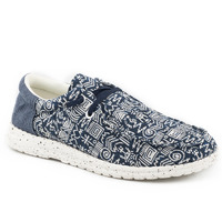 Roper Womens Hang Loose Shoes (21793974) Blue/White [SD]