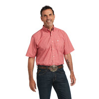 Ariat Mens Pro Series Quiller Classic S/S Shirt (10039740) Coral Fan [SD]