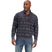 Ariat Mens Printed Overdyed Washed Sweater (10041691) Blue Southwest [SD]