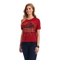 Ariat Womens Cowgirl Canyon S/S Tee (10041311) Sun-Dried Tomato [SD]