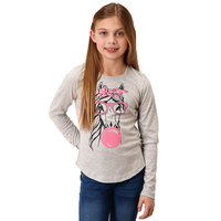 Roper Girls Five Star Collection L/S Tee (9513196) Solid Grey [SD]