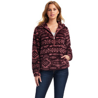 Ariat Womens R.E.A.L. Berber Pullover Sweatshirt (10041456) Mulberry Brown/Nostalgia Rose [SD]