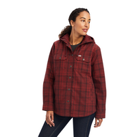 Ariat Womens Rebar Flannel Shirt Jacket (10041646) Rosewood [SD]