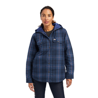 Ariat Womens Rebar Flannel Shirt Jacket (10041647) Navy [SD]