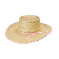 Sunbody Hats Unisex Reata 4" Brim Bound Edge Hat (HG4AOKRL) Light Pink