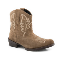 Roper Womens Dusty II Boots (21191096) Tan Suede Leather [SD]