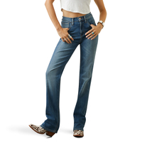 Ariat Womens High Rise Straight Leg Jeans (10042220) Lucy Fontana [SD]