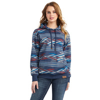 Ariat Womens All Over Print Chimayo Hoodie (10042137) New Mexico Navy Print [SD]