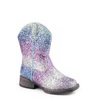 Roper Toddlers Glitter Galore Western Boots (17903121) Purple/Blue/Silver