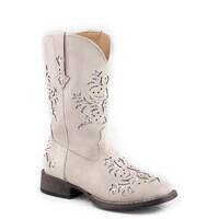 Roper Childrens Lola Western Boots (18903123) White/Glitter Underlay